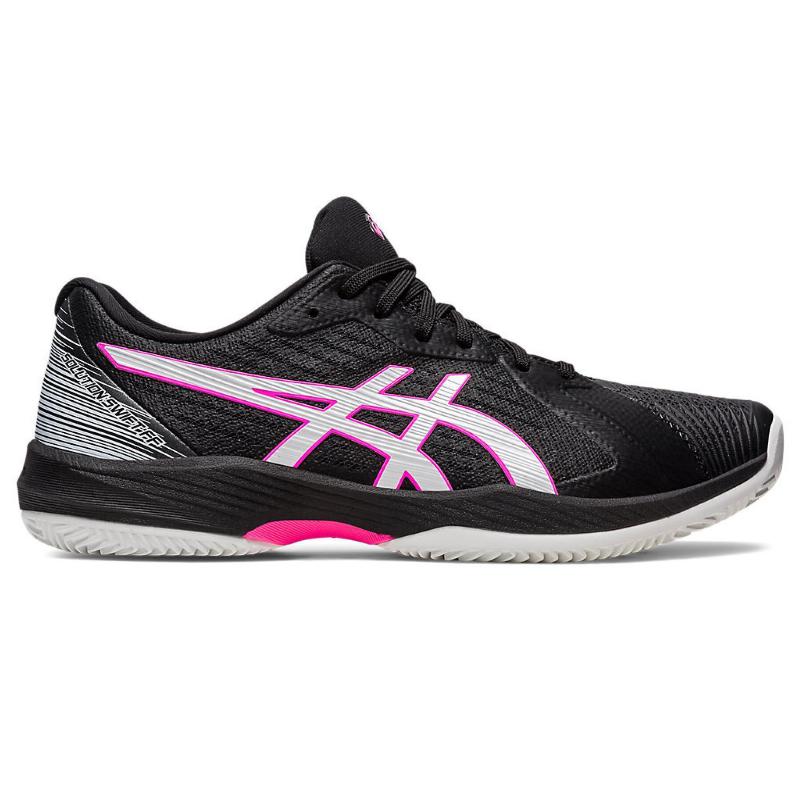 Asics Solution Swift FF Clay Shoes Black Pink Fluor