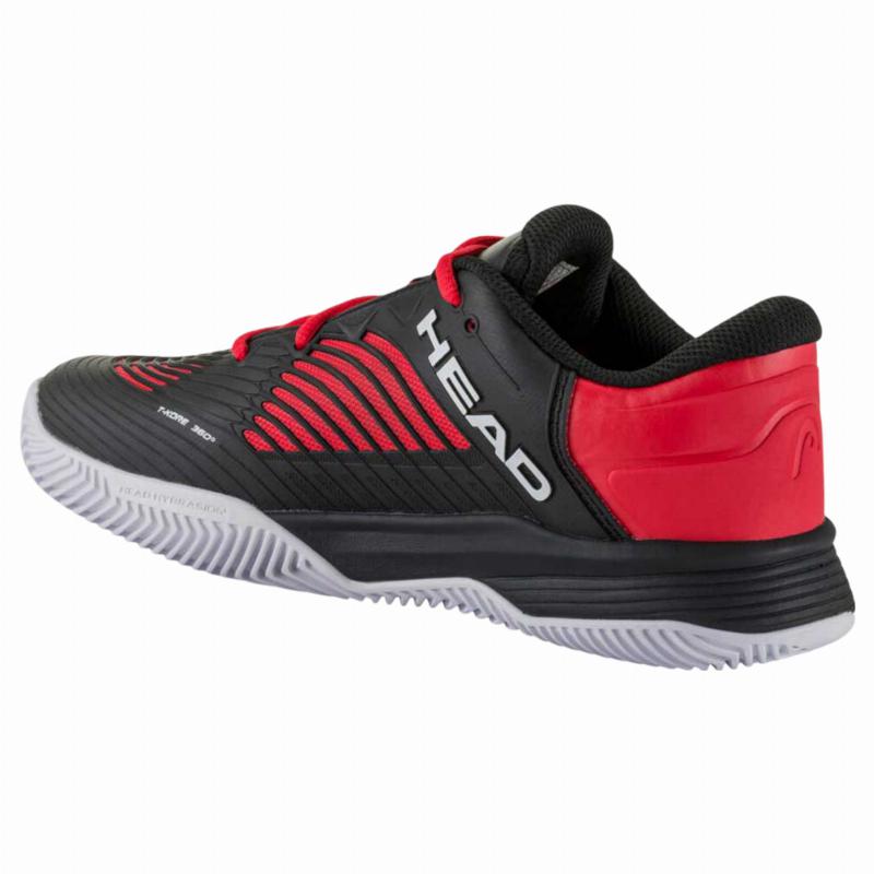 Zapatillas Head Revolt Pro 4.5 Clay Negro Rojo Junior