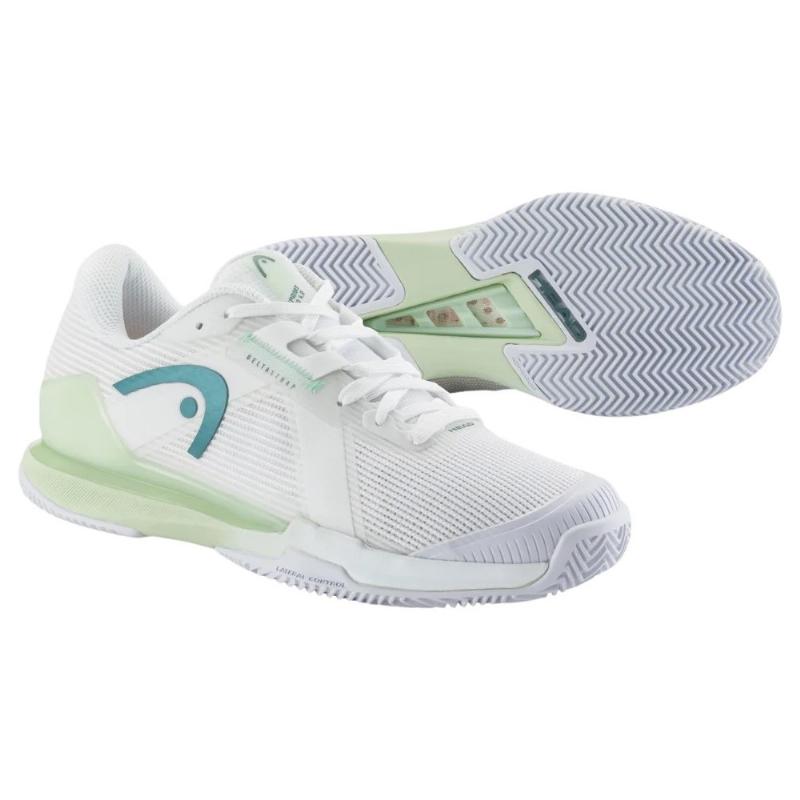 Zapatillas Head Sprint Pro 4.0 Clay Blanco Verde Claro Mujer