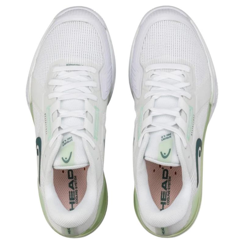 Zapatillas Head Sprint Pro 4.0 Clay Blanco Verde Claro Mujer