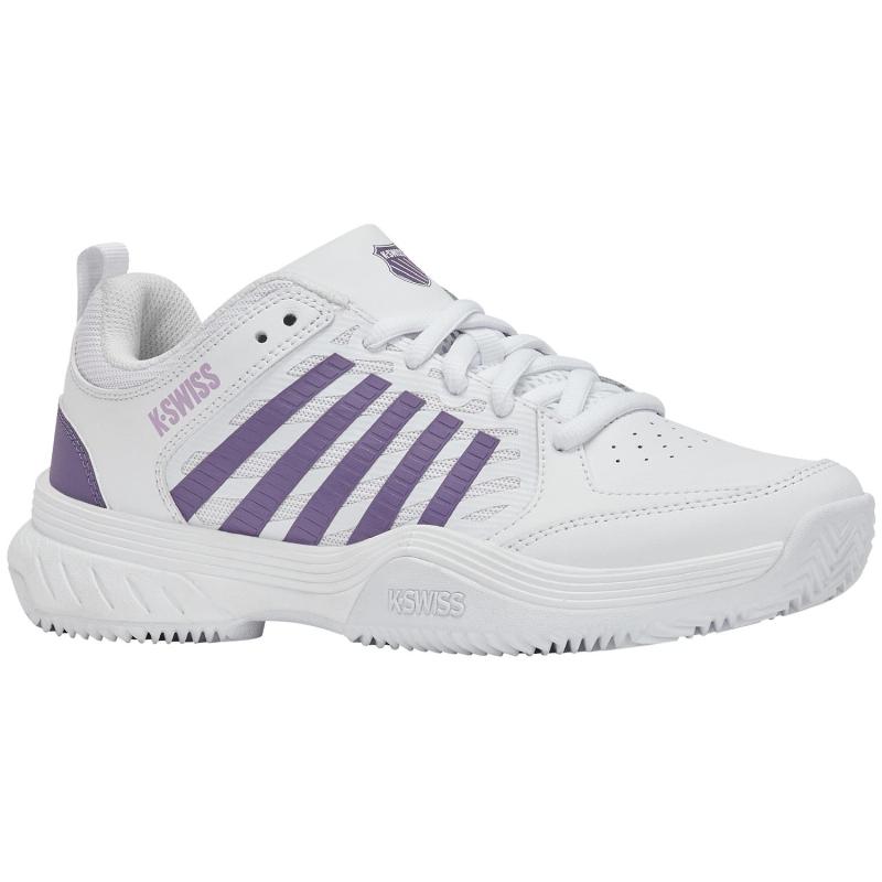Zapatillas Kswiss Court Express 2 Clay Blanco Lavanda Mujer