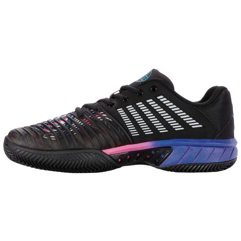 Kswiss Express Light 3 HB Padel Shoes Black Blue Pink Neon