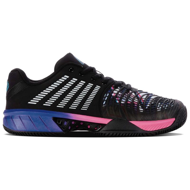 Kswiss Express Light 3 HB Padel Shoes Black Blue Pink Neon