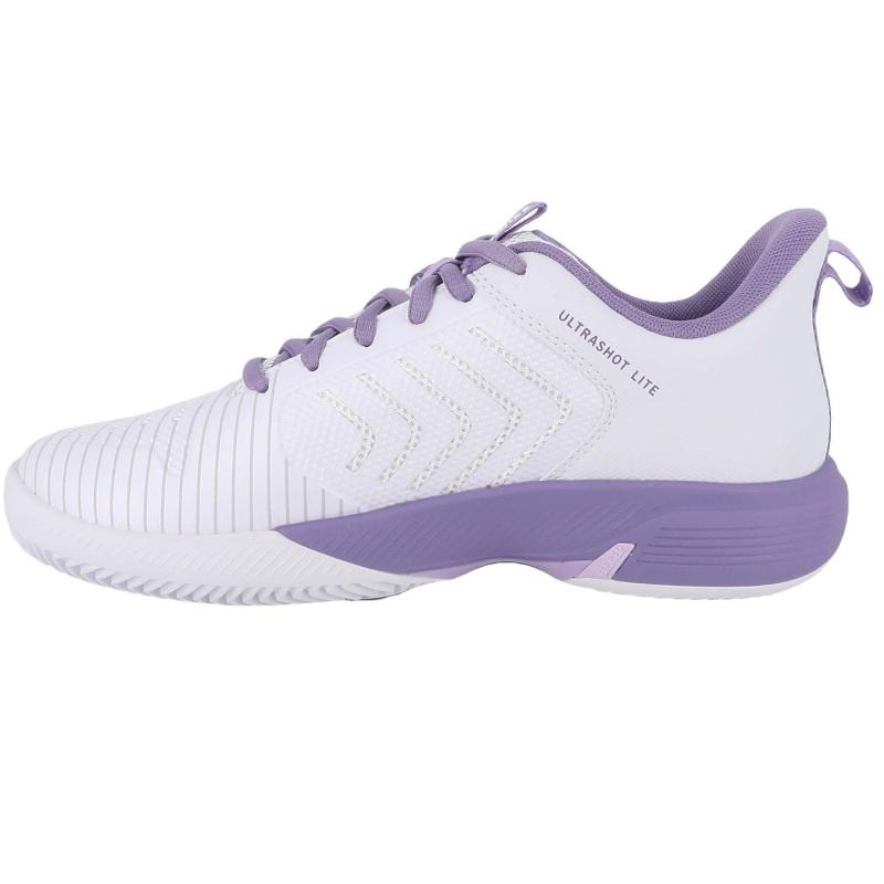 Zapatillas Kswiss Ultrashot Light Clay Blanco Lavanda Mujer