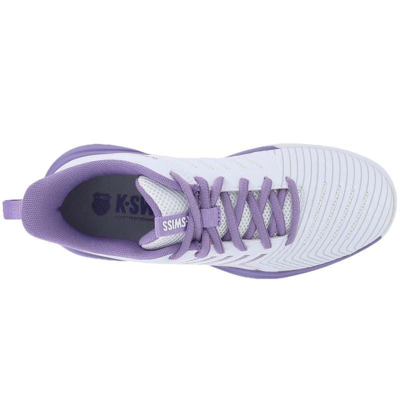 Zapatillas Kswiss Ultrashot Light Clay Blanco Lavanda Mujer