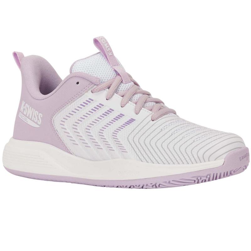 Zapatillas Kswiss Ultrashot Light Clay Blanco Rosa Mujer