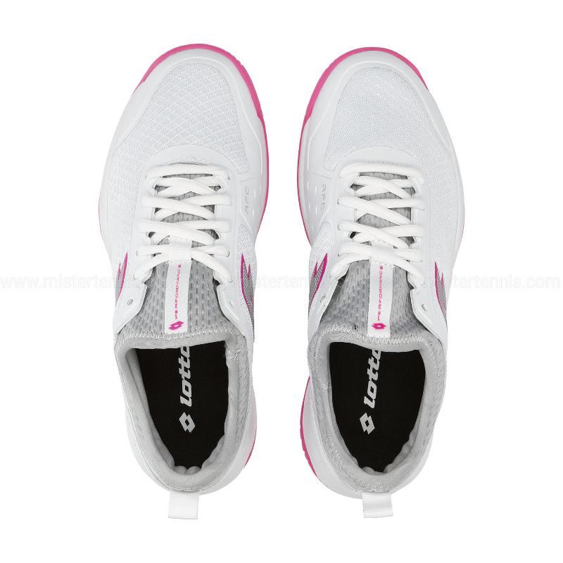 Lotto Mirage 500 II White Metallic Fuchsia Women's Sneakers