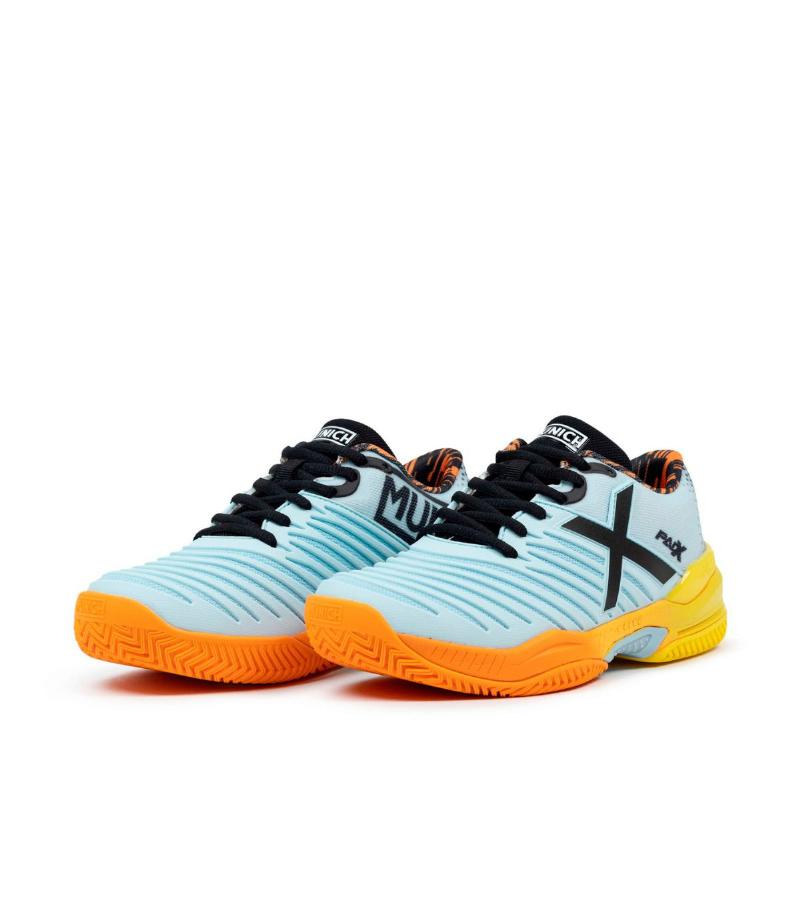 Zapatillas Munich Padx 58 Padel Gris Naranja Mujer