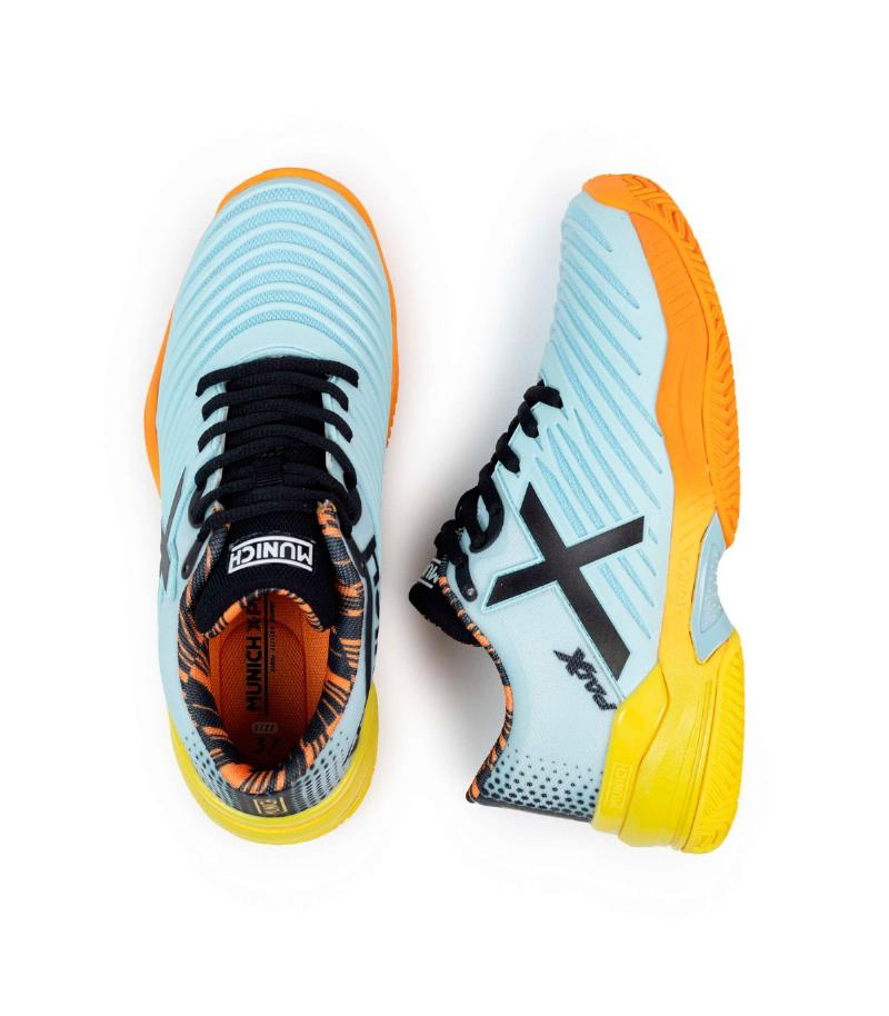 Zapatillas Munich Padx 58 Padel Gris Naranja Mujer