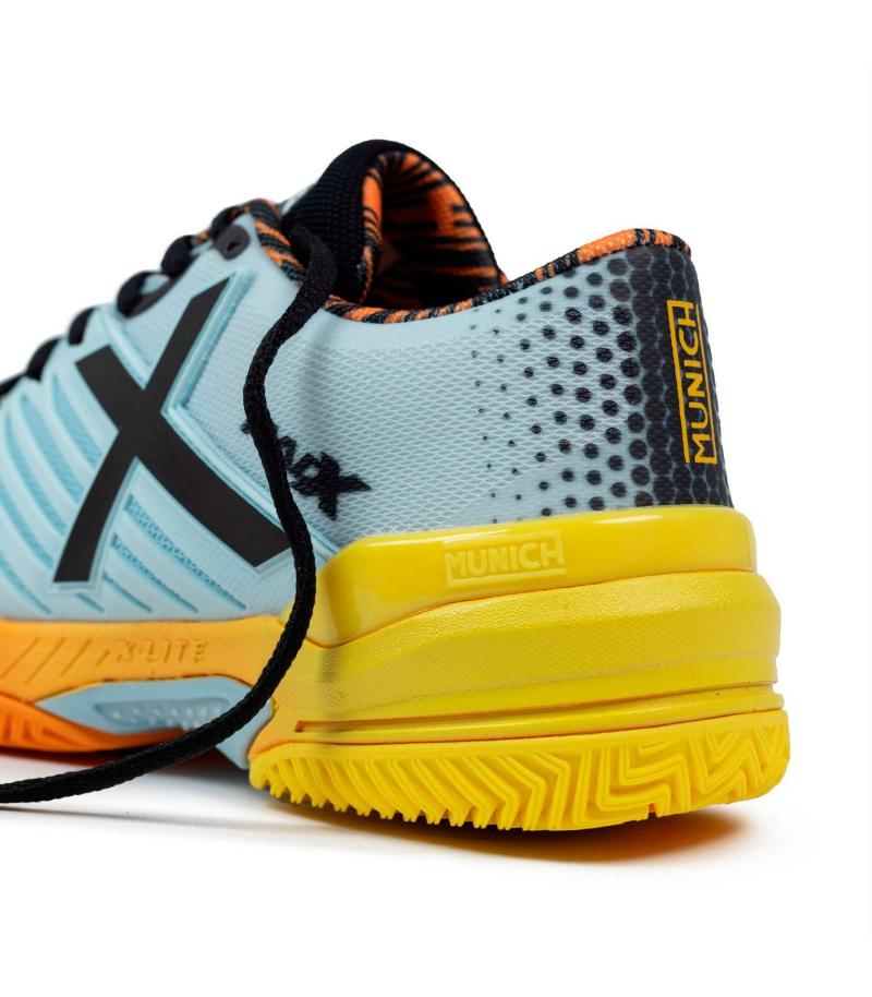 Zapatillas Munich Padx 58 Padel Gris Naranja Mujer
