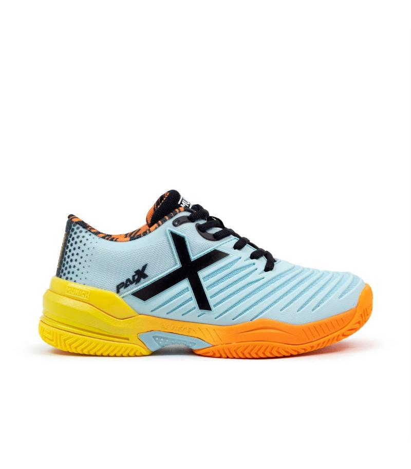 Zapatillas Munich Padx 58 Padel Gris Naranja Mujer