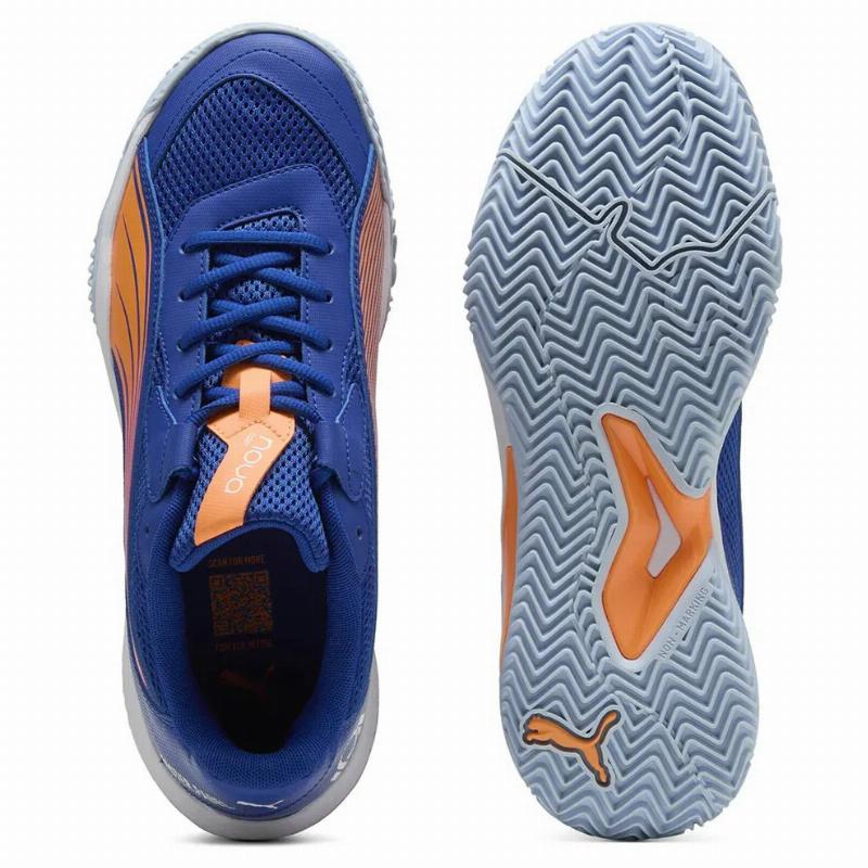 Zapatillas Puma Momo Gonzalez Nova Court Azul Naranja