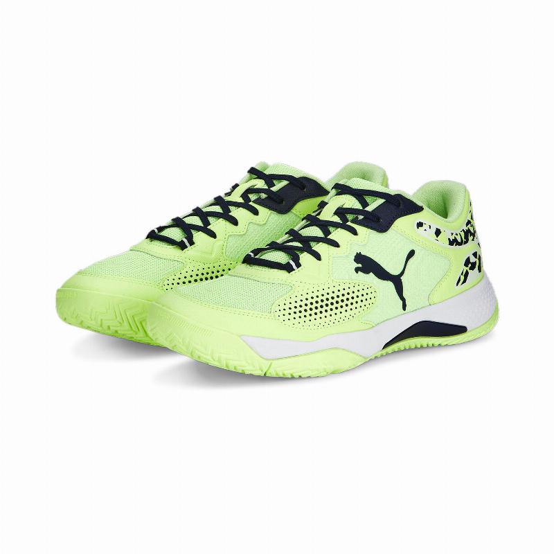 Zapatillas Puma Solarcourt RCT Amarillo Fluor Marino