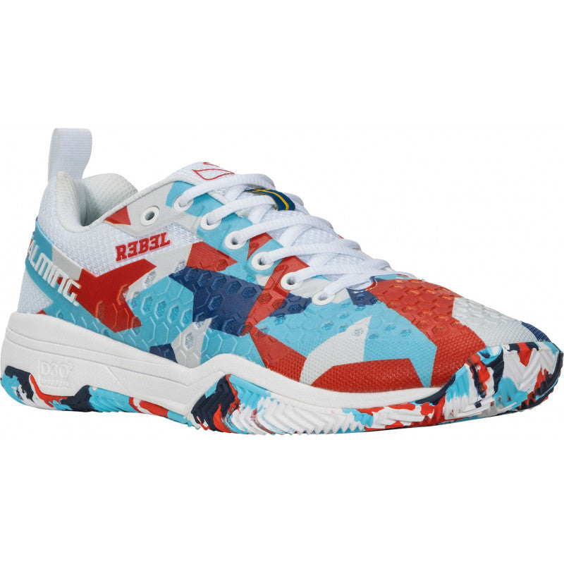 Salming Rebel Camo White Red Blue Bneakers