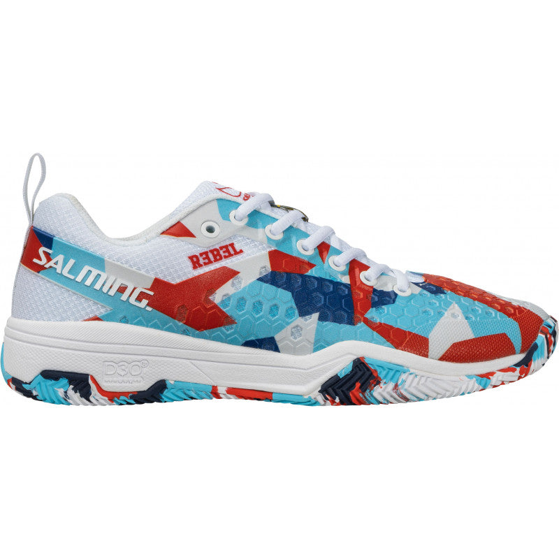 Salming Rebel Camo White Red Blue Bneakers