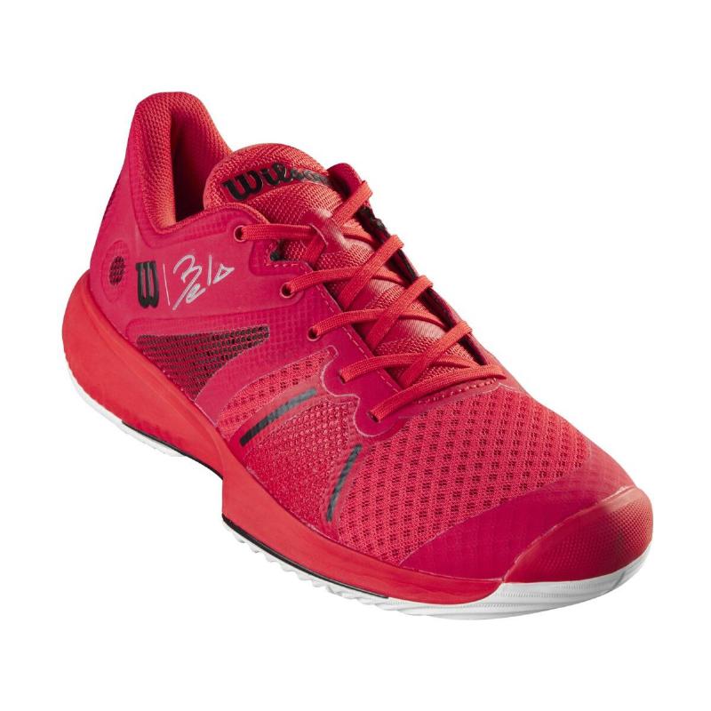 Wilson Bela Pro Shoes Red Poppy White Black