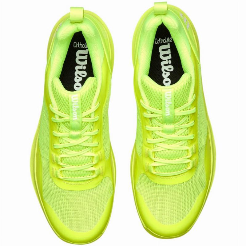 Zapatillas Wilson Hurakn Pro V2 Amarillo Fluor Blanco