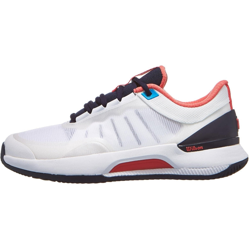 Zapatillas Wilson Intrigue Tour Clay Blanco Azul Marino Mujer