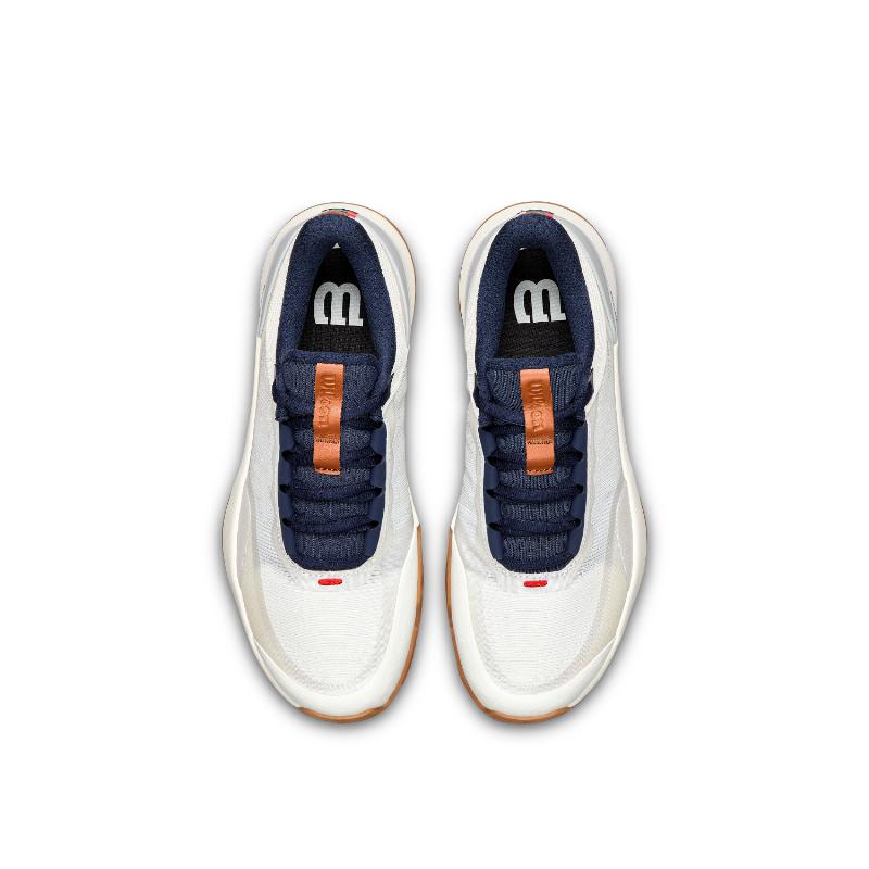 Zapatillas Wilson Intrigue Tour Clay Blanco Vainilla Azul Marino Mujer