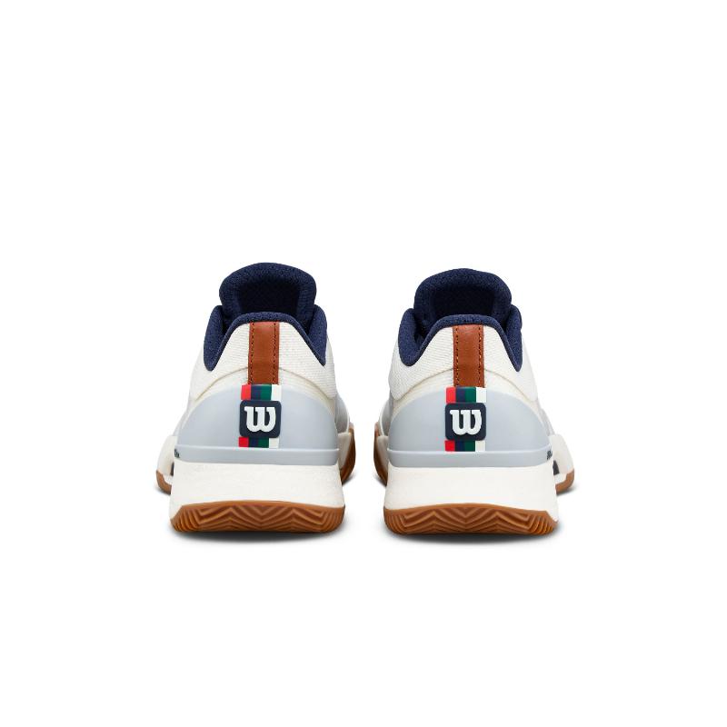 Zapatillas Wilson Intrigue Tour Clay Blanco Vainilla Azul Marino Mujer