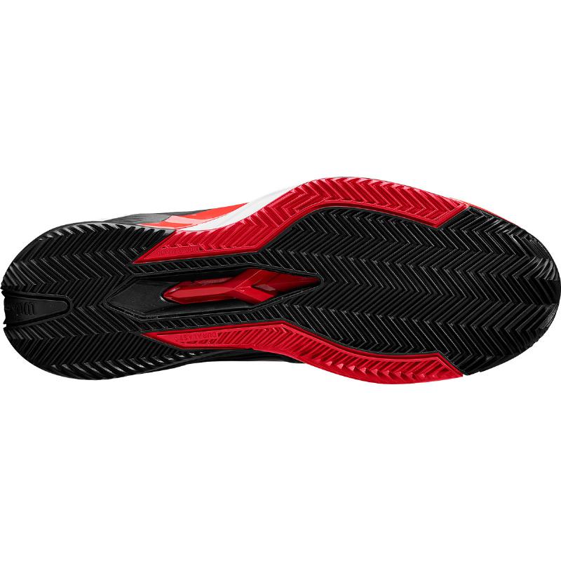 Zapatillas Wilson Rush Pro 4.5 Clay Negro Rojo Blanco
