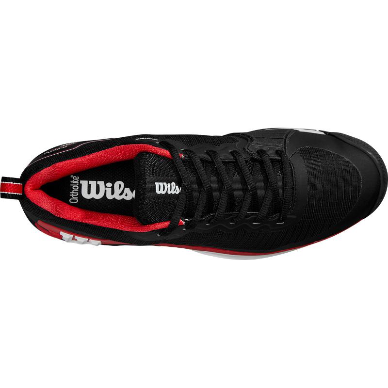 Zapatillas Wilson Rush Pro 4.5 Clay Negro Rojo Blanco
