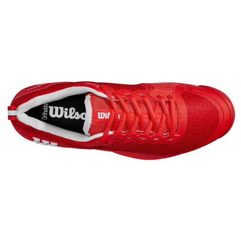 Zapatillas Wilson Rush Pro 4.5 Clay Rojo Blanco