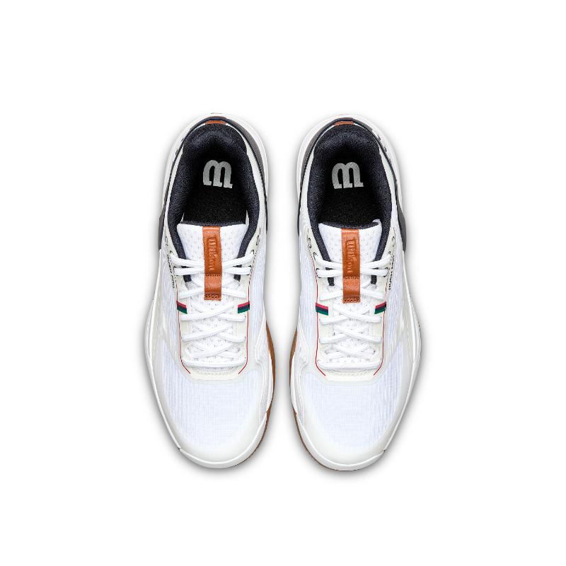 Zapatillas Wilson Rush Pro 5 Clay Blanco Azul Marino