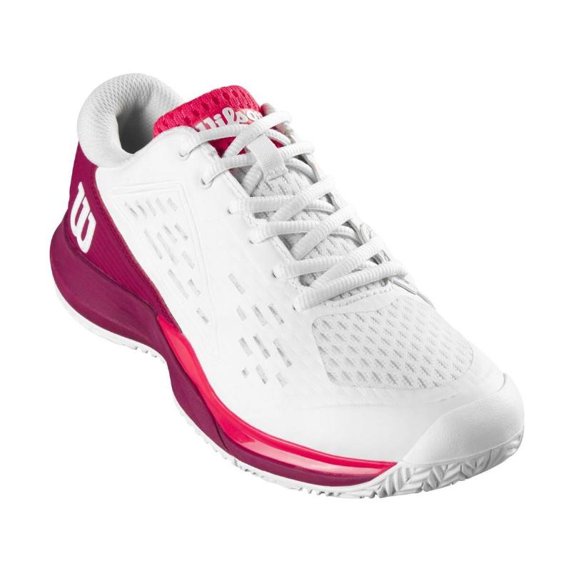 Wilson Rush Pro Ace White Burgundy Junior Sneakers