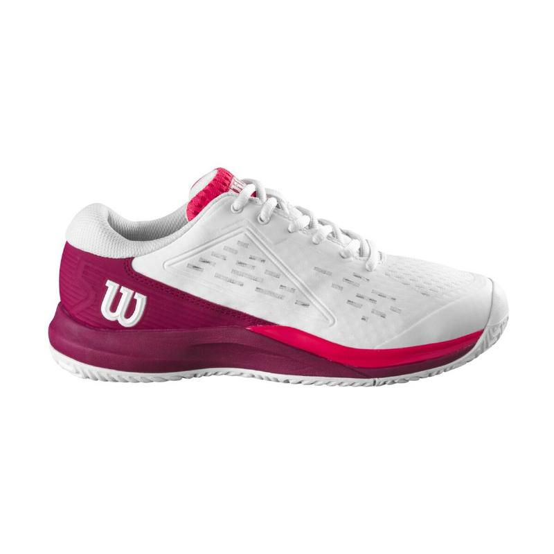 Wilson Rush Pro Ace White Burgundy Junior Sneakers