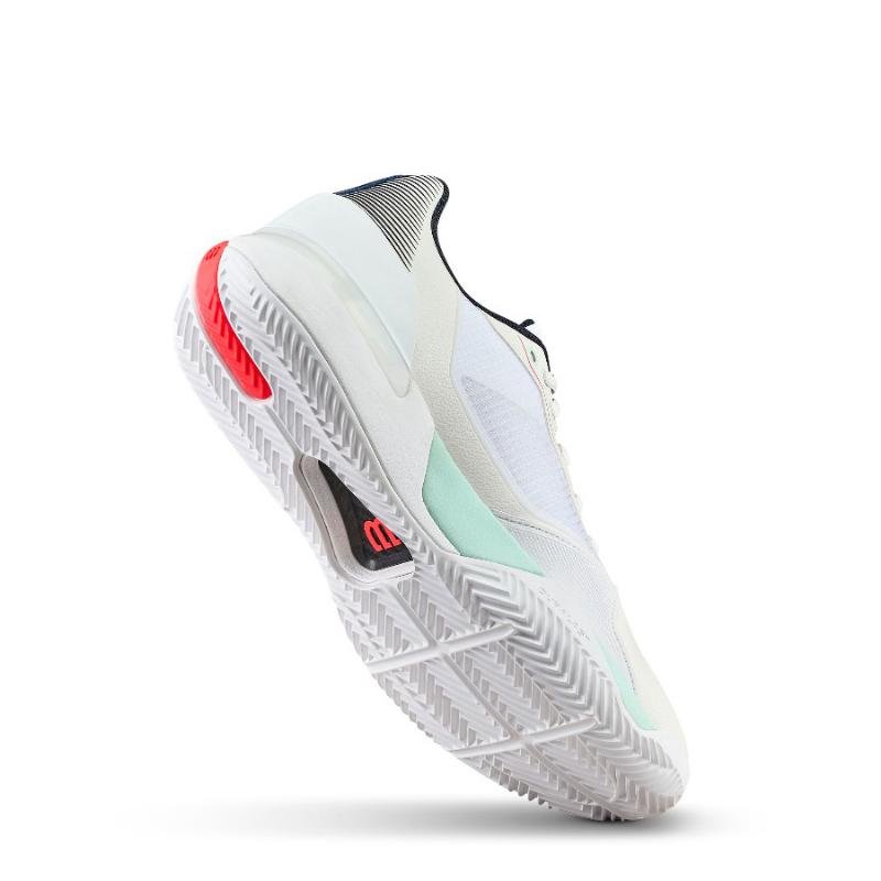 Zapatillas Wilson Rush Tour 5 Clay Blanco Aqua Coral