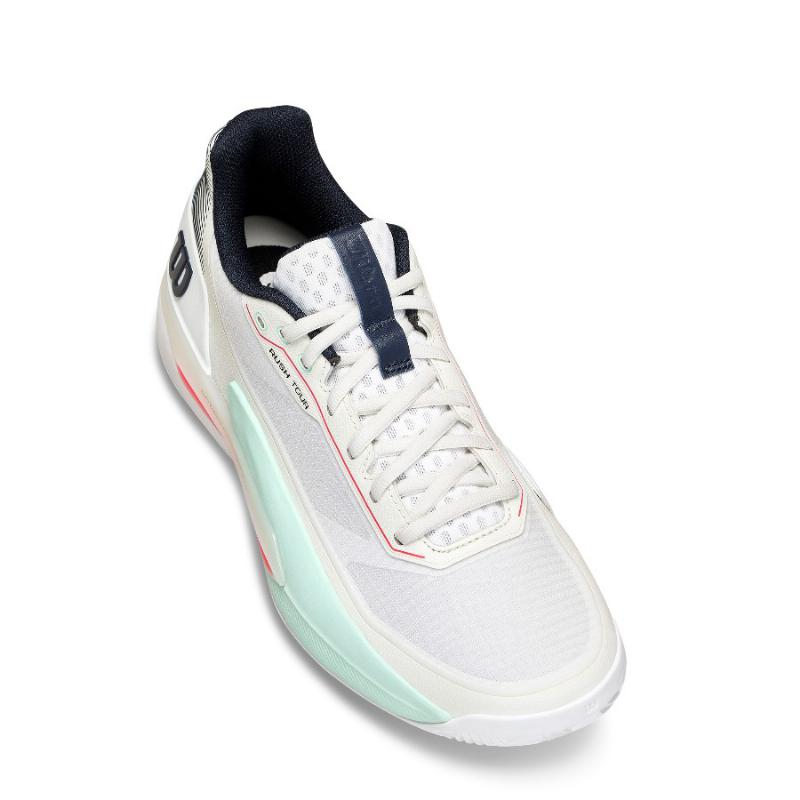 Zapatillas Wilson Rush Tour 5 Clay Blanco Aqua Coral