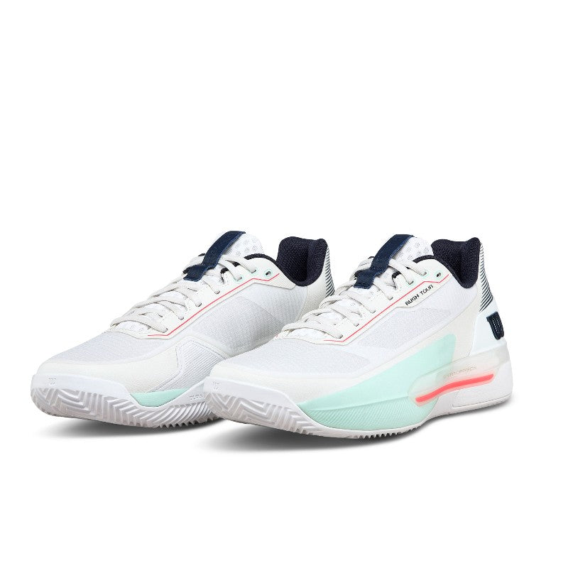 Zapatillas Wilson Rush Tour 5 Clay Blanco Aqua Coral