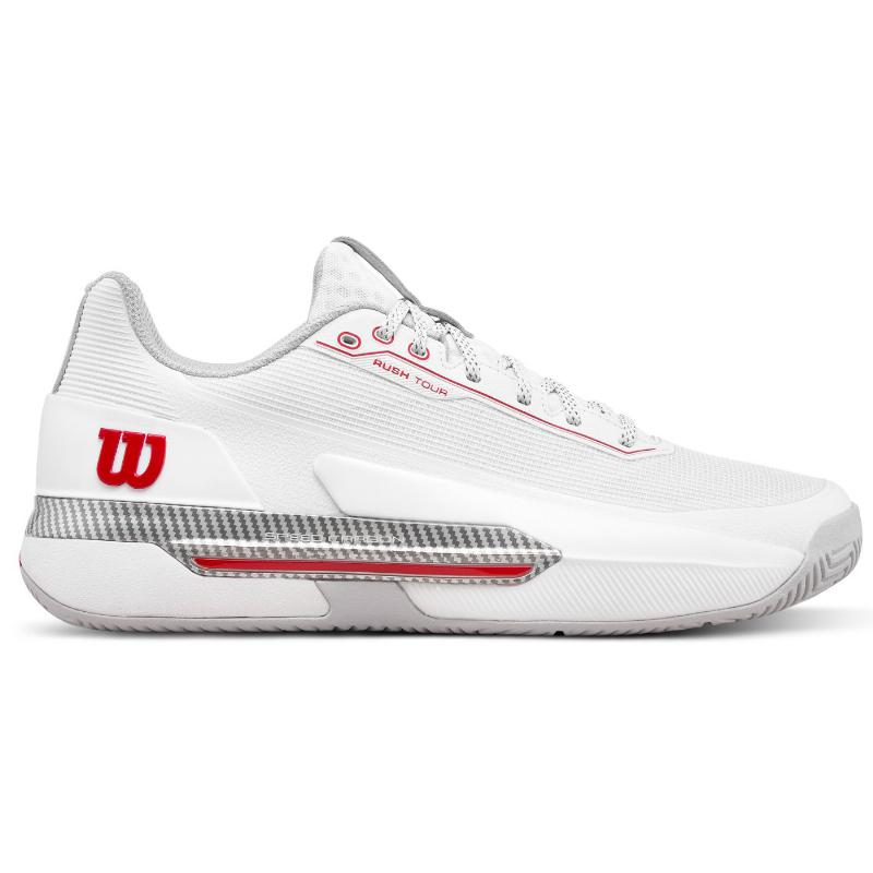 Zapatillas Wilson Rush Tour 5 CTC Blanco Rojo